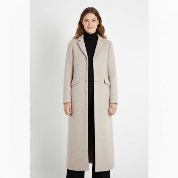 Zara Basic Cream Wool Outerwear - Picture 2 of 6